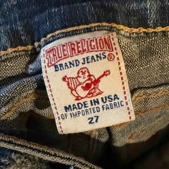 True Religion Dark Blue Women's Jeans with Embroidered Pockets - Picture 11 of 11